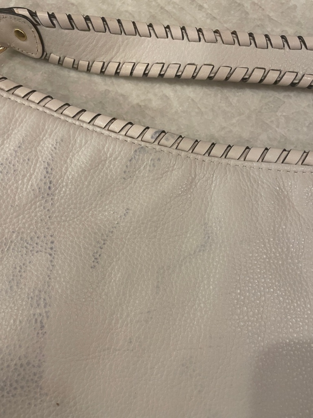 Michael Kors Cream Leather Hobo with Tassel and Gold Charm - Picture 10 of 11